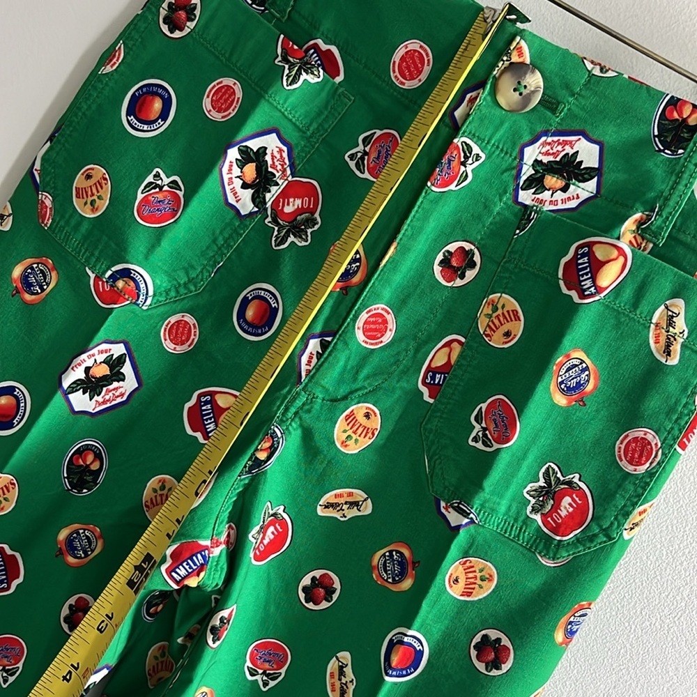 Anthropologie Colette Cropped Wide Leg Printed Pants Magic Fabric Sz 25 NWT - Picture 9 of 15